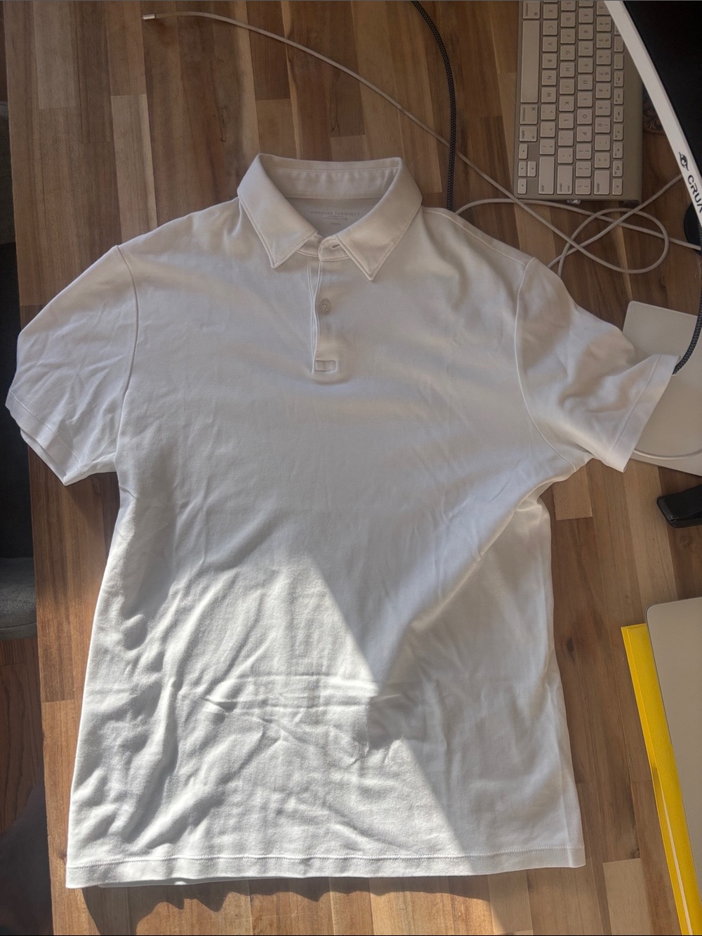 Charles Tyrwhitt White Men's Polo Shirt